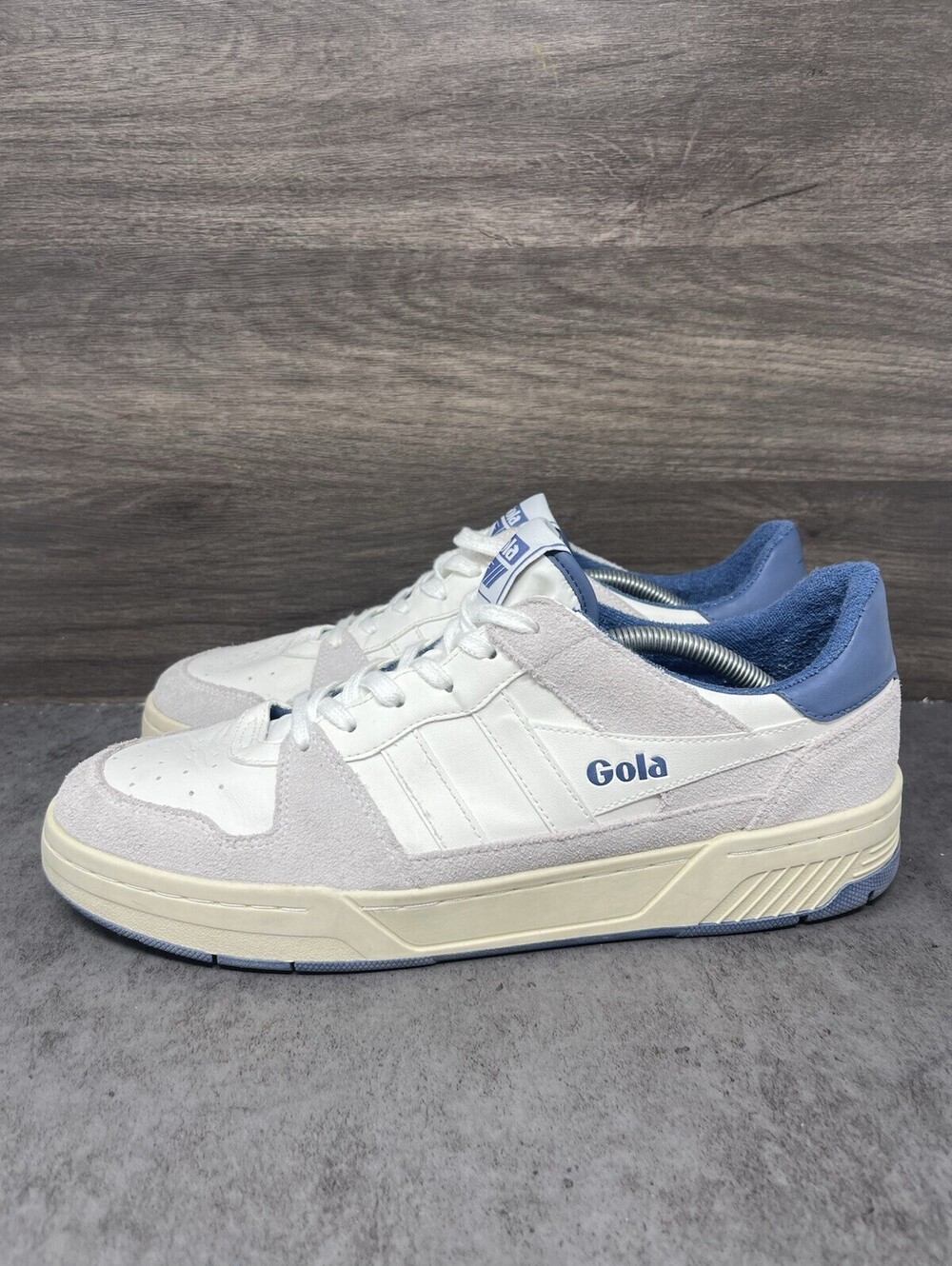 Gola Allcourt 86 Sneakers Mens Size 12 White Blue Leather Casual